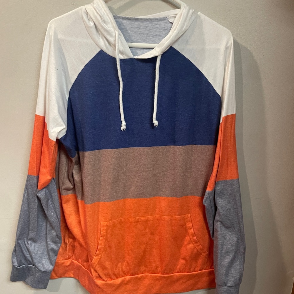 Colorblock Hoodie with Pockets